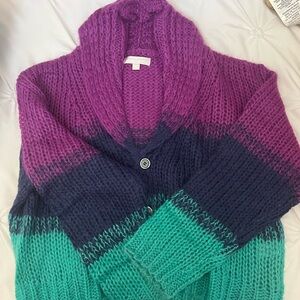 NWT Spiritual Gangster Purple and Teal Cardigan.  Yoga cardigan